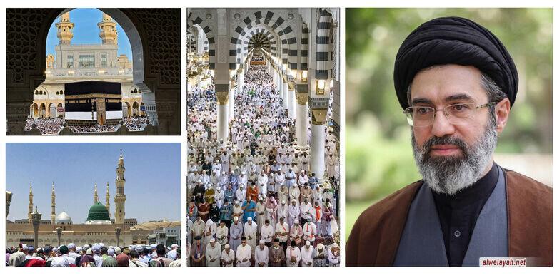 قائد الثورة الإسلامية في بيان إلى حجاج بيت الله الحرام: "الله أكبر" سر الانتصارات.. أراضي المنطقة لن تكون بعد الآن معاقلَ للقواعد الأمريكيّة.. وإسرائيل تقترب من زوالها